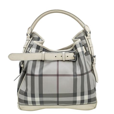 burberry medium smoked check hobo bag|Burberry shoulder bag outlet.